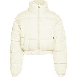 Women's Cropped Quilted Puffer Jacket Coat